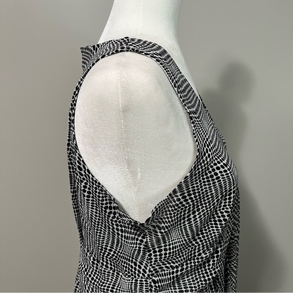 Michael Kors Layered Sheer Sleeveless Blouse Dot Pattern V-Neck - Picture 6 of 11